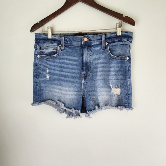 Kendell And Kylie The Drifter High Rise Factory Distressed Jean Shorts Size 31 - Picture 1 of 9